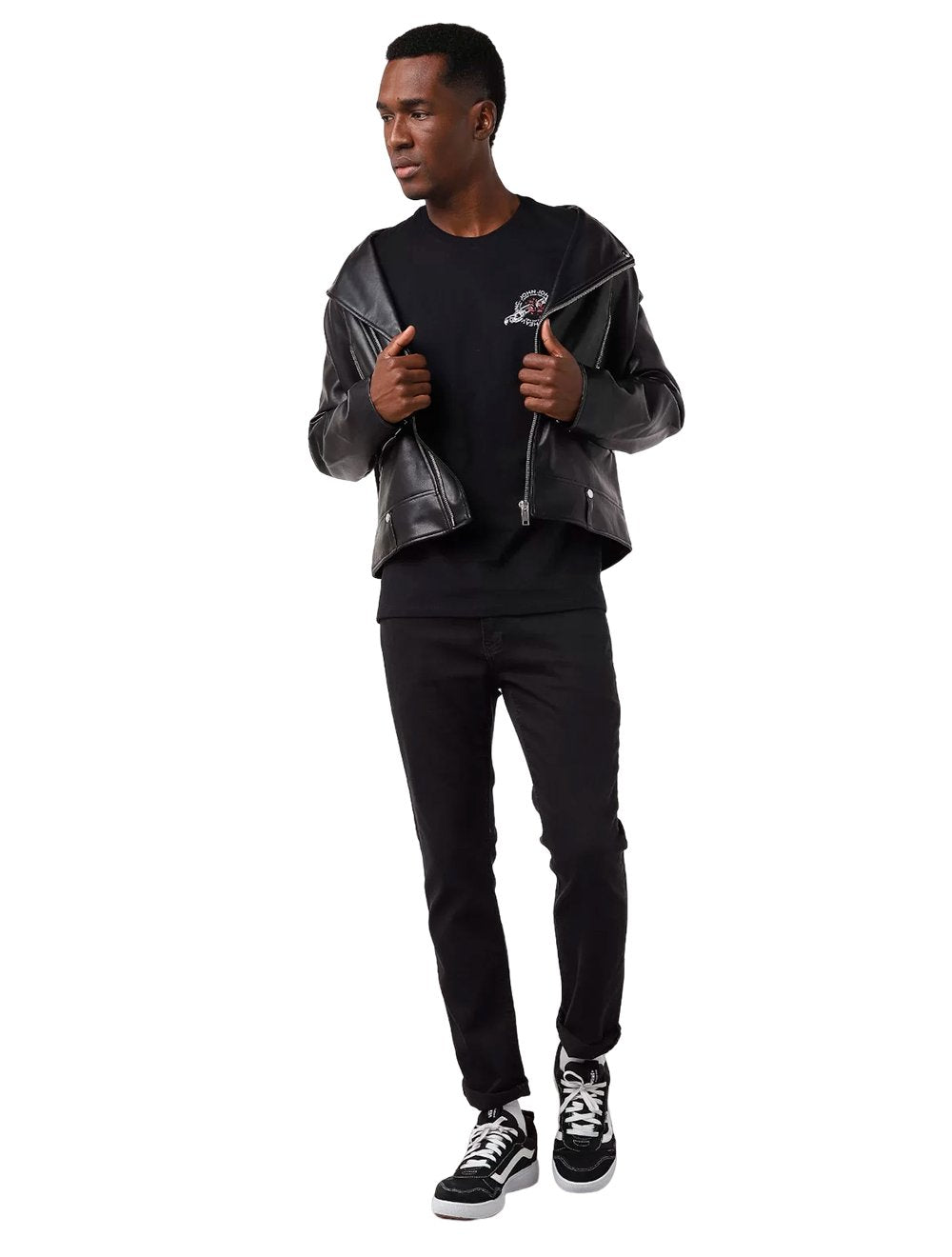 Camiseta John John Masculina Regular Chains Black Preta