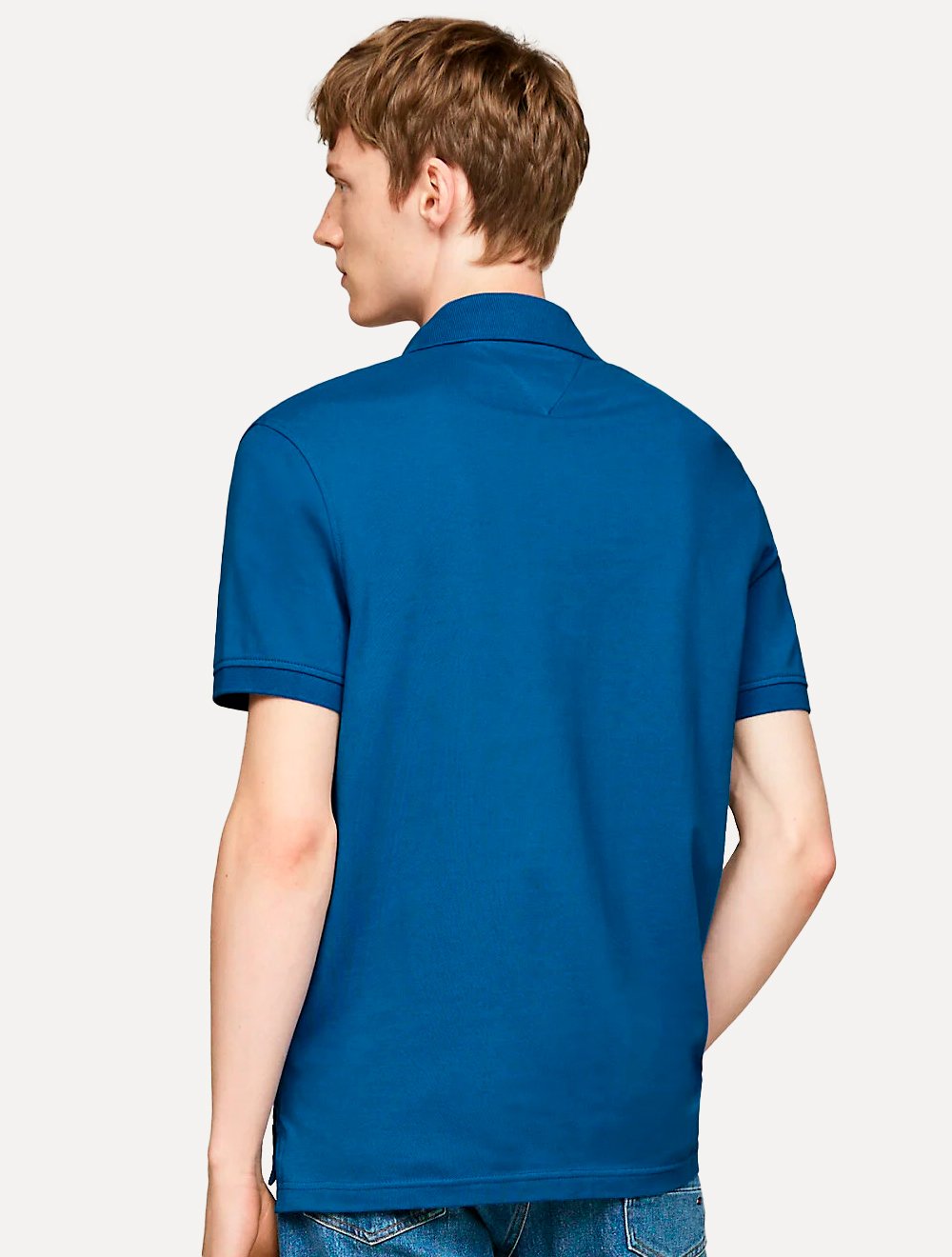 Polo Tommy Hilfiger Masculina Regular Piquet 1985 Azul Royal