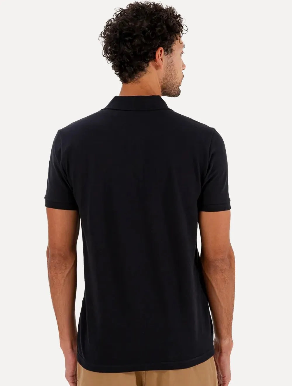 Polo King & Joe Masculina Piquet Slim Red Logo Preta