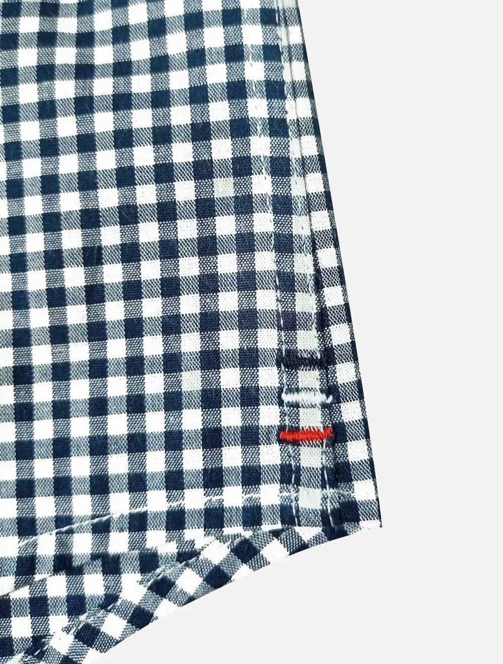 Camisa Tommy Hilfiger Masculina Xadrez Gingham Branca/Marinho