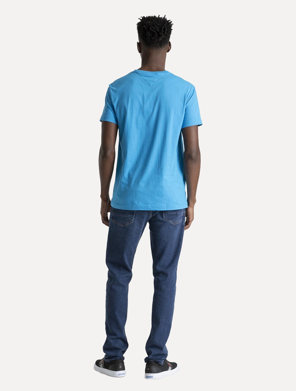 Camiseta Tommy Hilfiger Masculina Monotype Roundle Logo Azul Capri