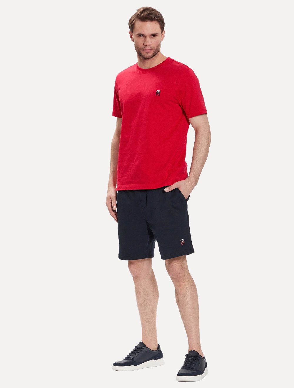 Camiseta Tommy Hilfiger Masculina Small Monogram Vermelha