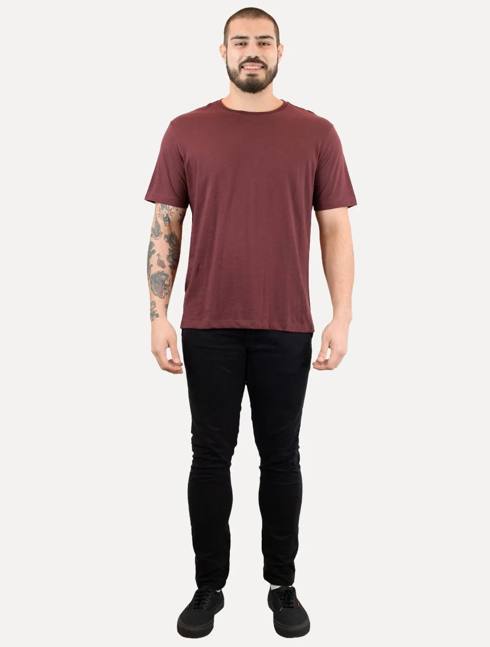 Camiseta Individual Comfort Pima Soft Touch Logo Bordô