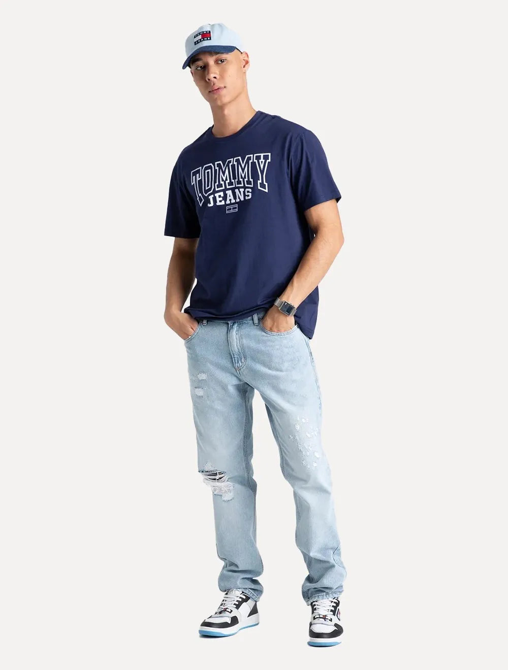 Camiseta Tommy Jeans Masculina Arc Entry Graphic Azul Marinho