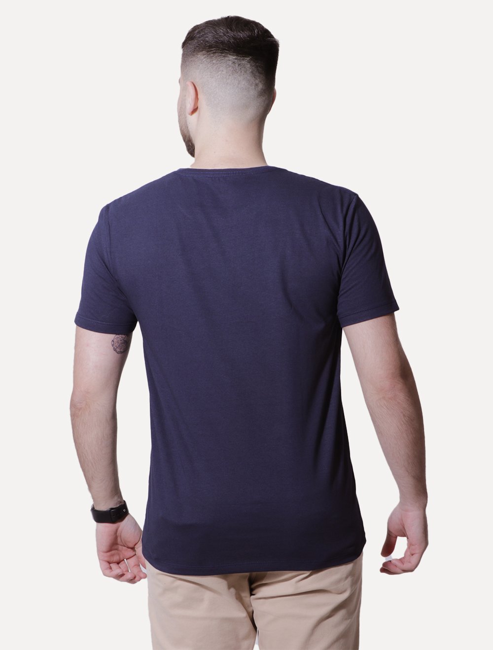 Camiseta Von der Volke Masculina Origineel Essential Azul Marinho