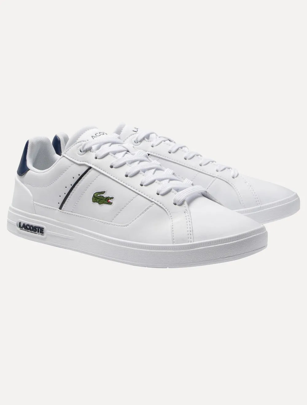 Tênis Lacoste Masculino Couro Europa Pro Leather Wht/Navy Branco