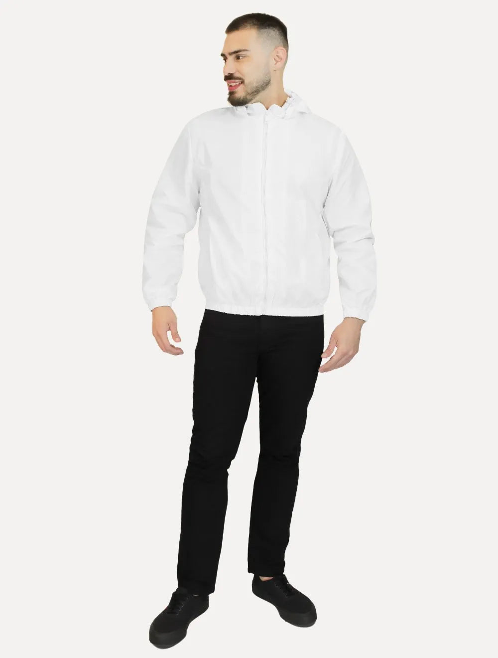 Jaqueta Dixen Masculina Corta-Vento Nylon Branca