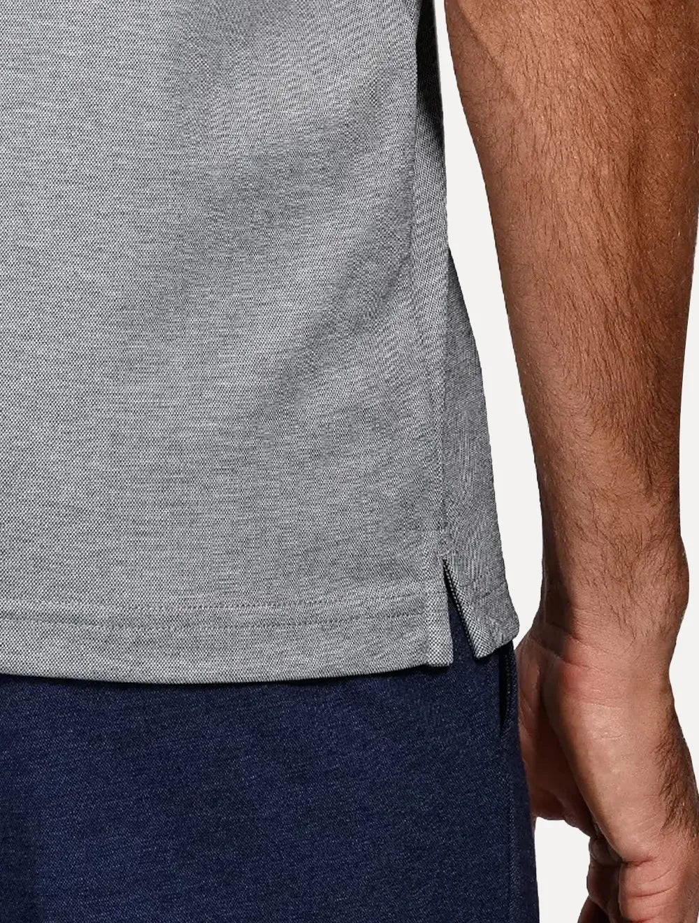 Polo Aramis Masculina Interlock Pima Maquinetada Azul Marinho