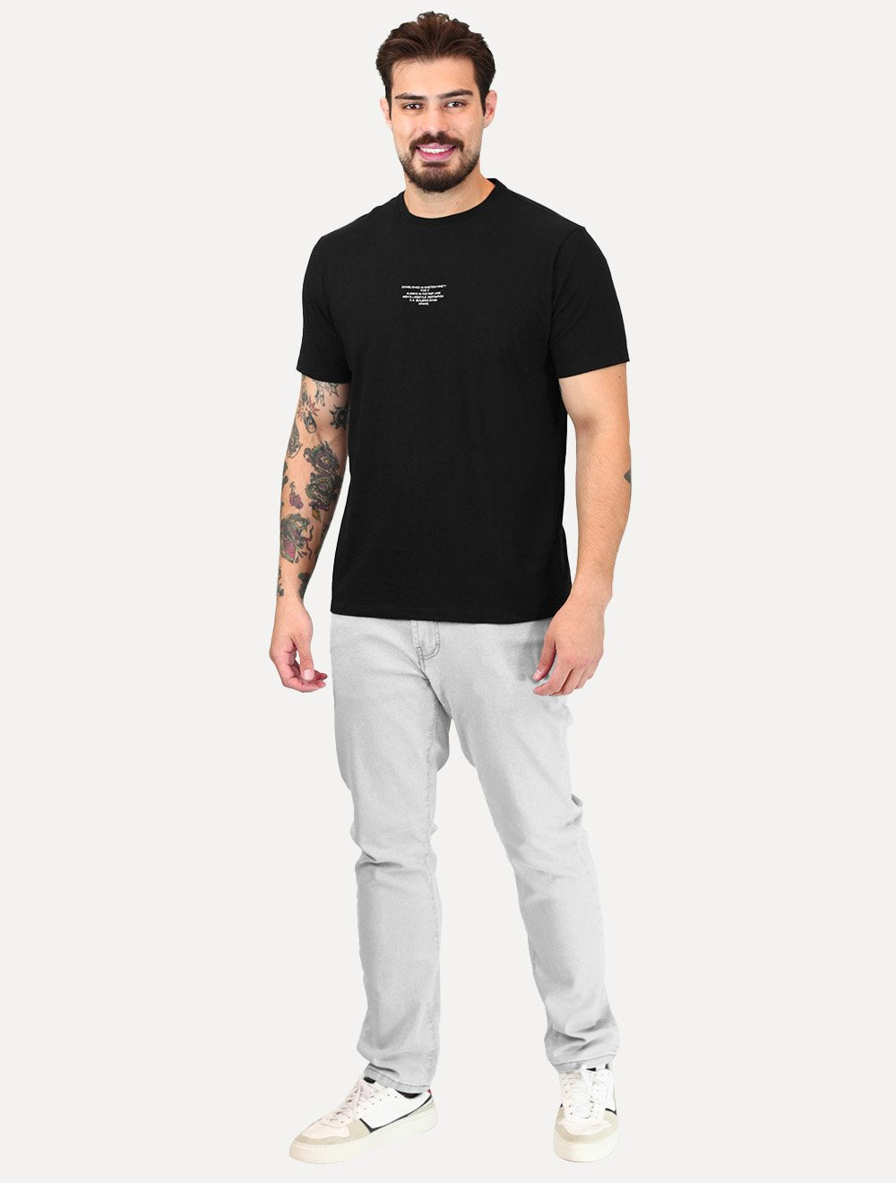 Camiseta Aramis Masculina Regular Minimal Established Preto