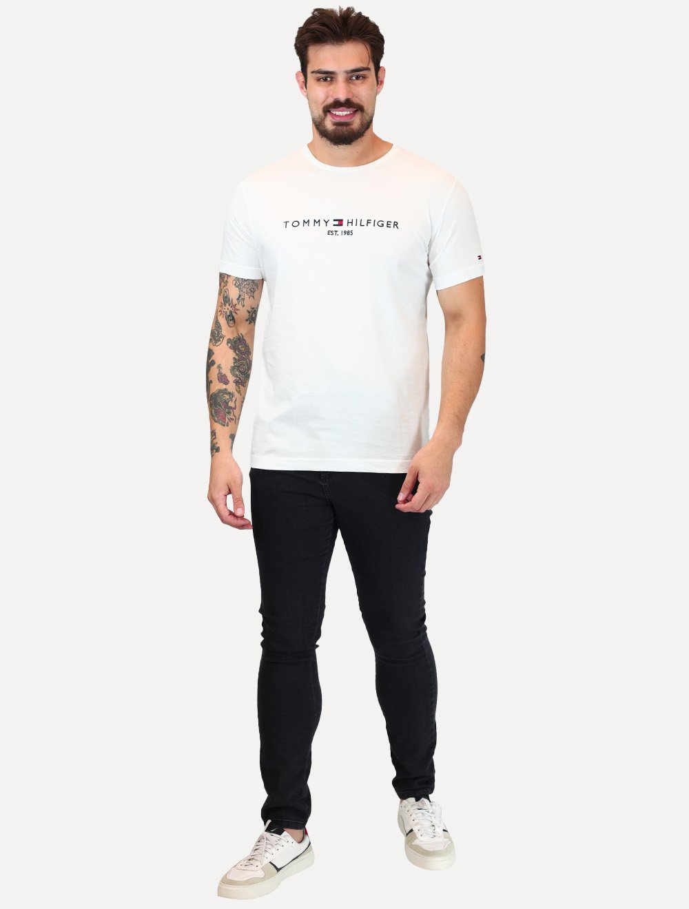 Camiseta Tommy Hilfiger Masculina Core Logo Tee Branca