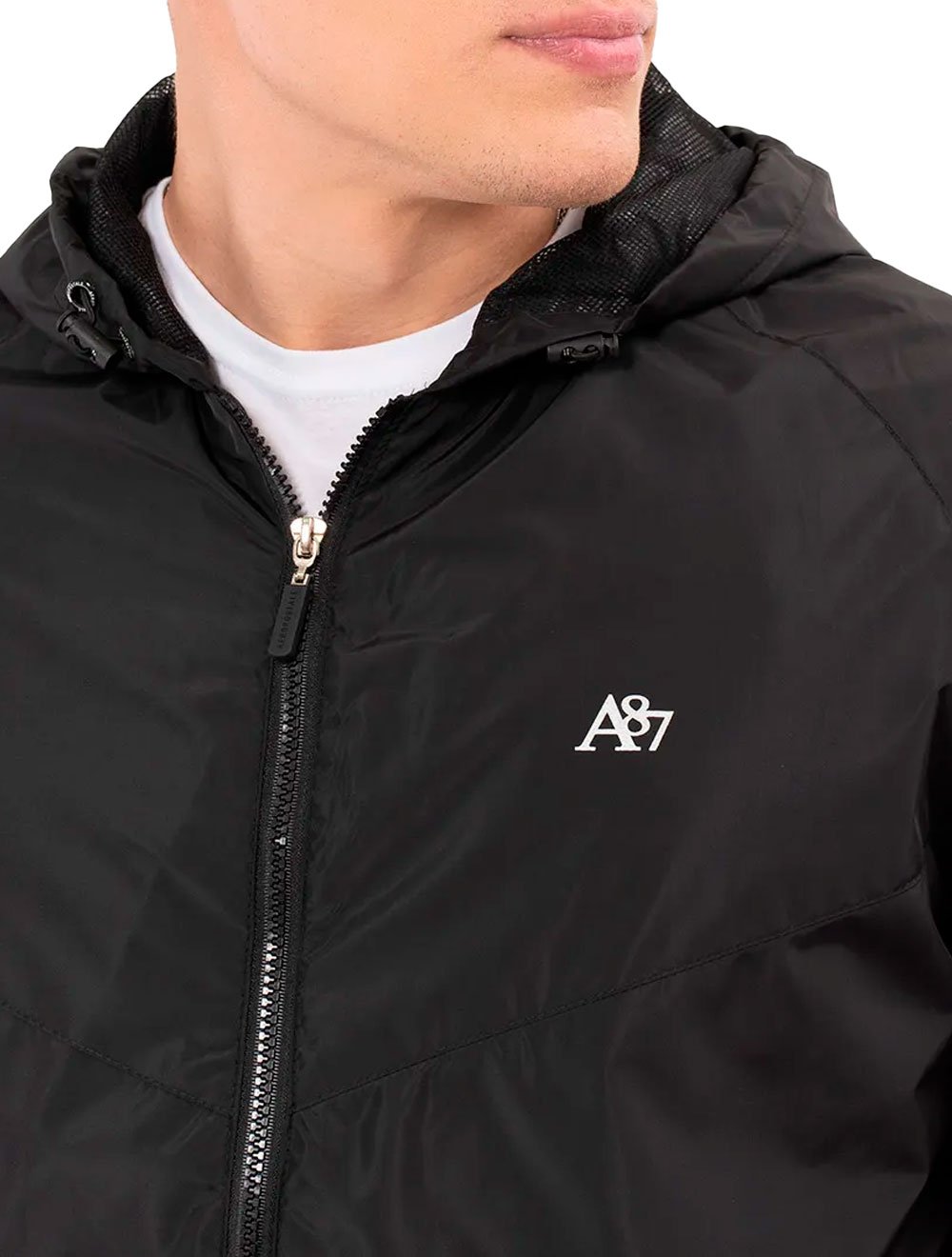 Jaqueta Aeropostale Masculina Corta-Vento A87 Preta
