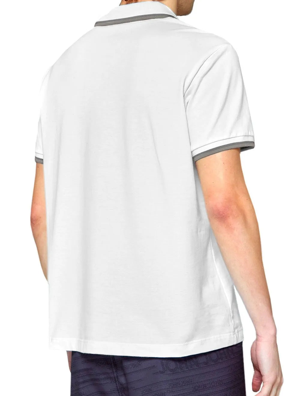 Polo John John Masculina Two Lines Branca
