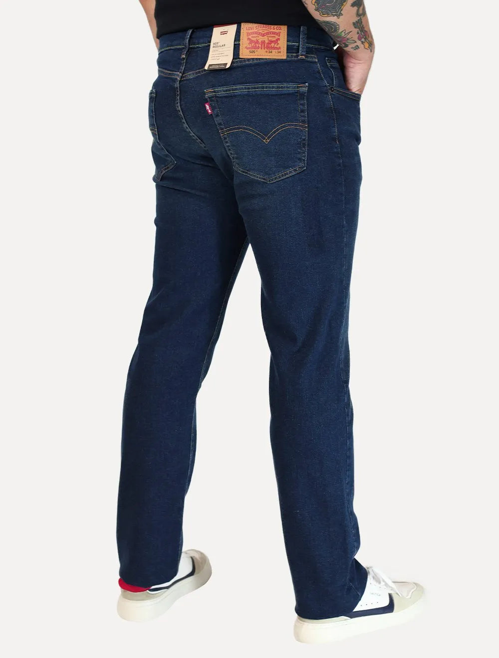 Calça Levis Jeans Masculina 505 Regular Blue Dark