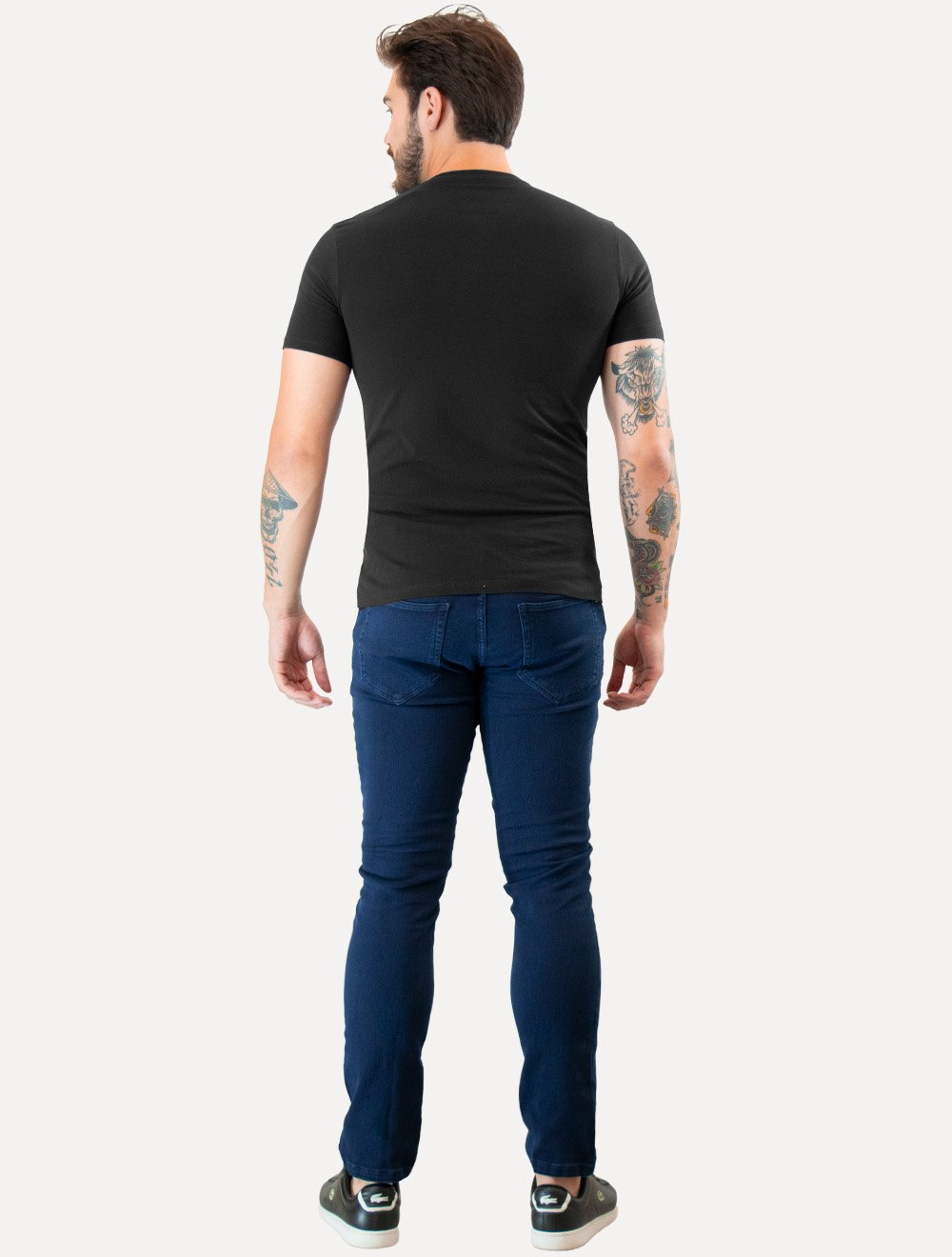 Camiseta Guess Masculina Patch Logo Preta