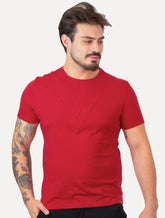 Camiseta Guess Masculina Embossed Logo Vermelha