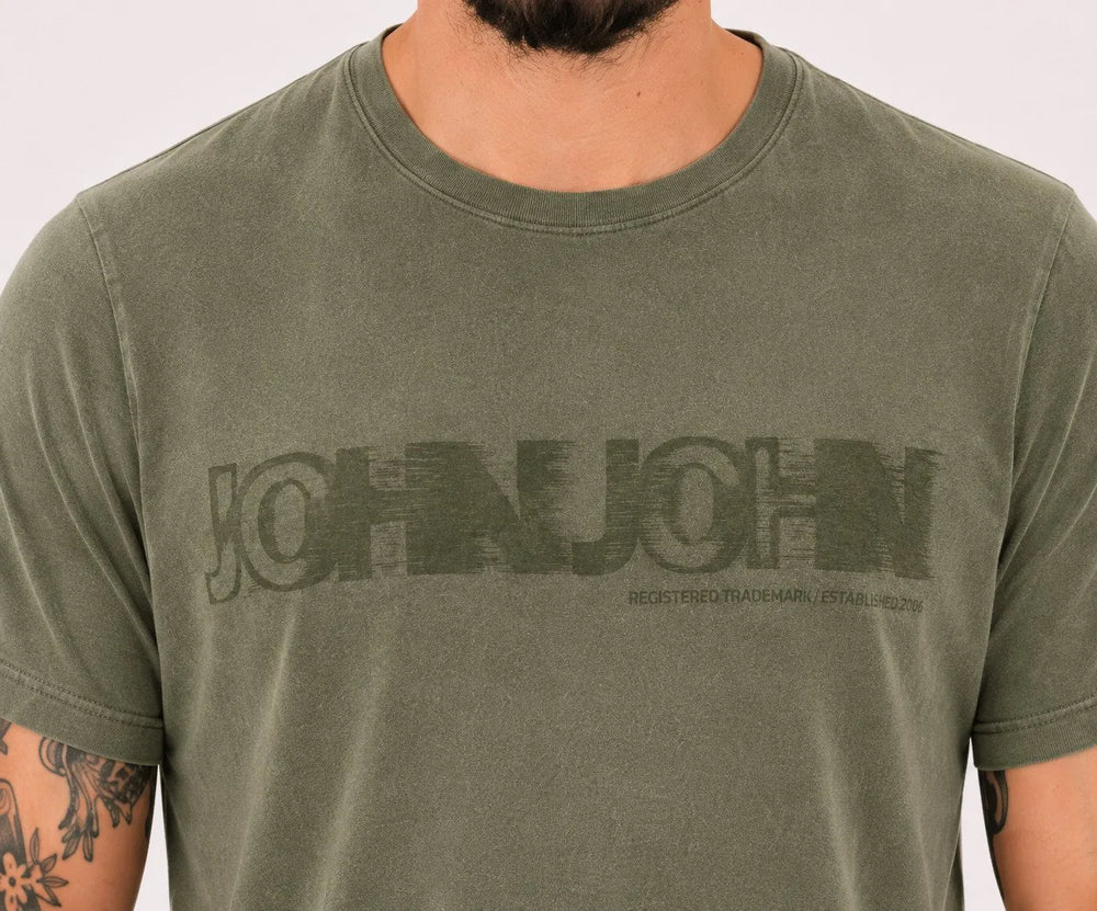Camiseta John John Masculina Regular Fit Ghost Verde Militar