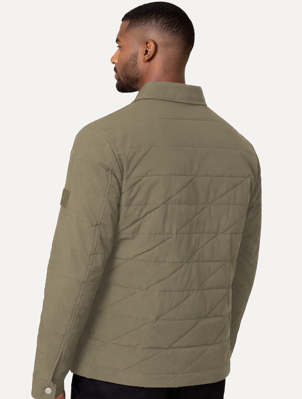 Jaqueta Dudalina Masculina Nylon Matelasse Verde Escuro