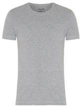 Camiseta Ellus Masculina Cotton Fine Classic Logo Mescla Cinza Claro