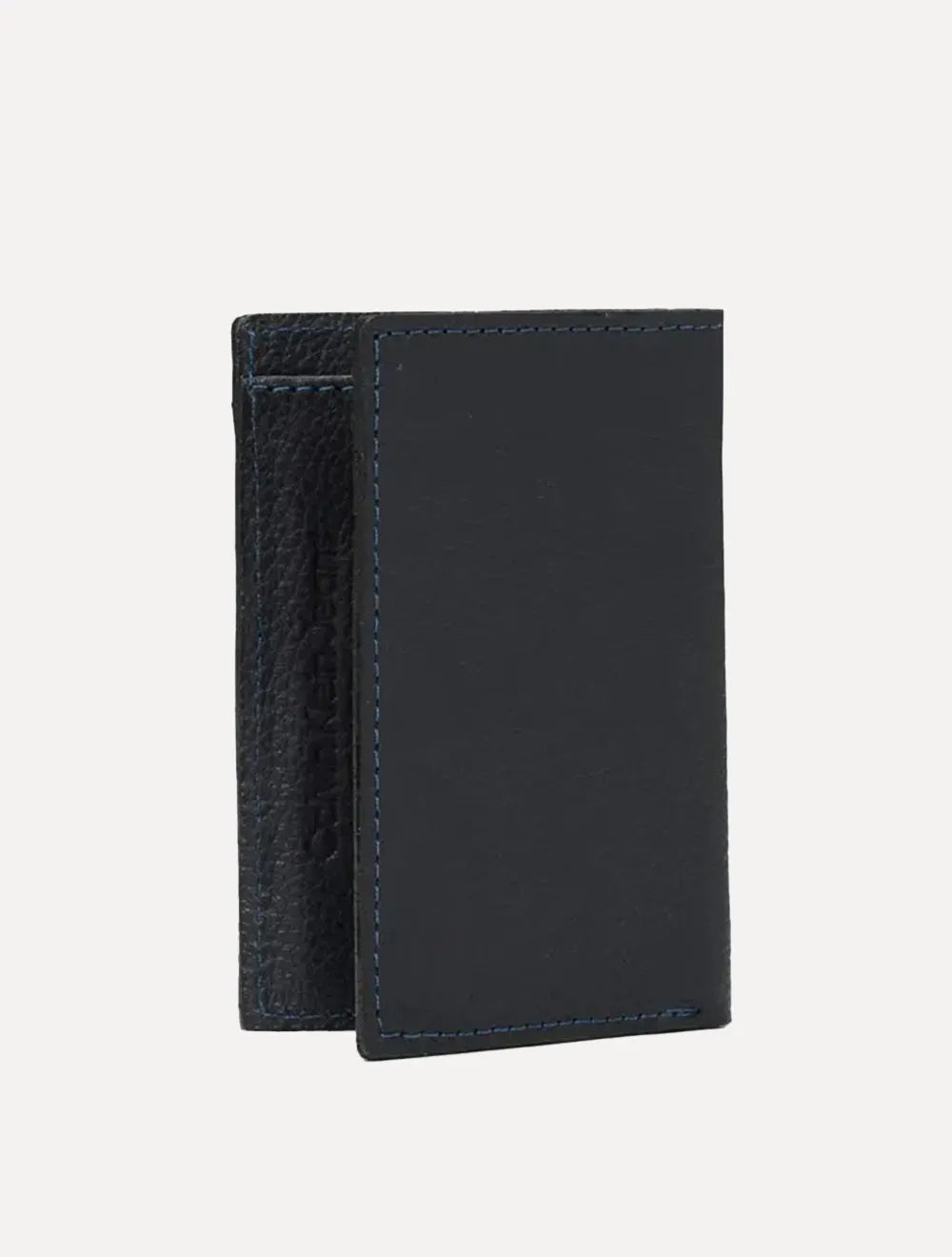 Carteira Calvin Klein Jeans Porta Cartão Couro Floater Queima Logo Azul Marinho