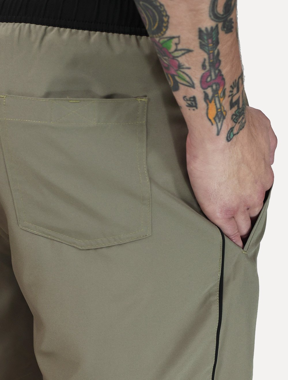 Short John John Masculino Relax Classico Cáqui Médio