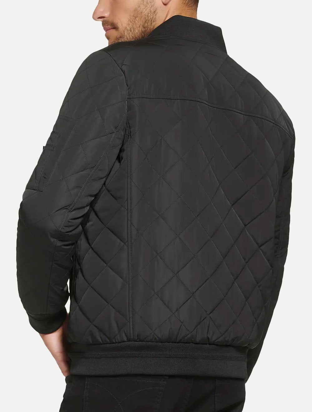 Jaqueta Calvin Klein Bomber CK Zip Preta