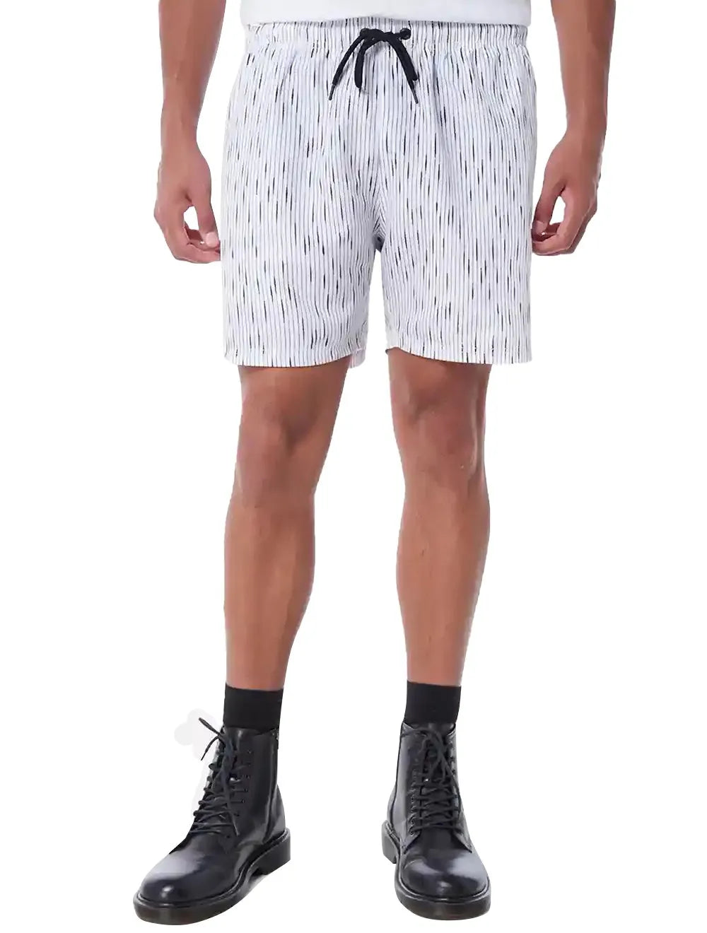 Short John John D'Água Masculino Midi Mike Stripes Branco