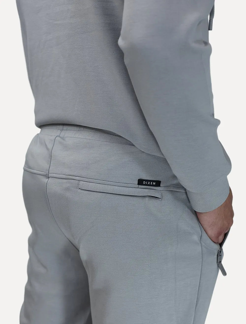 Conjunto Dixen Agasalho Moletom Jaqueta com Zíper Frontal Cinza