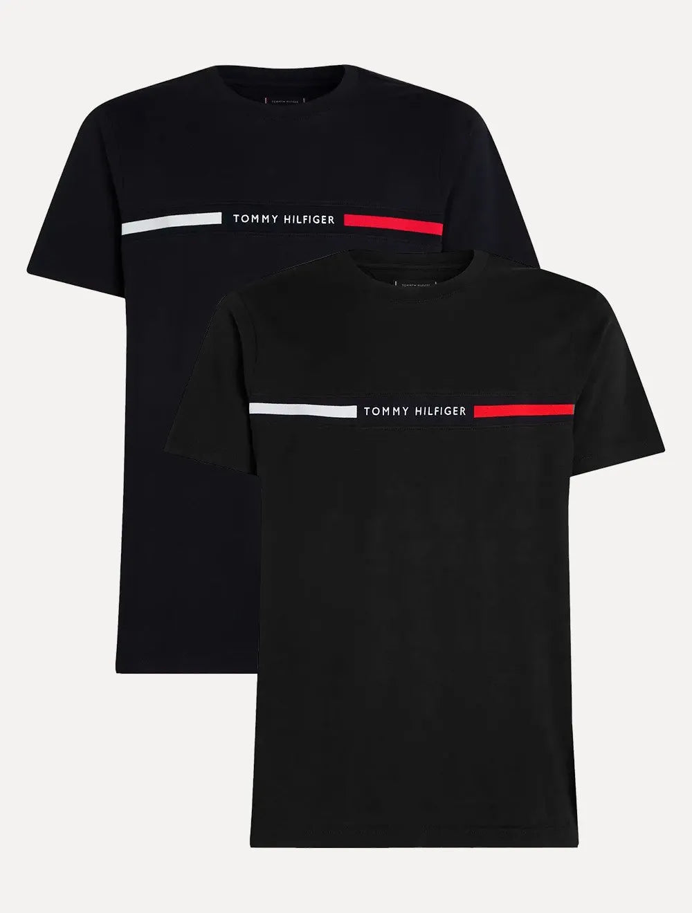 Kit Camisetas Tommy Hilfiger | Chest Insert Logo Azul Marinho/Preta 2UN