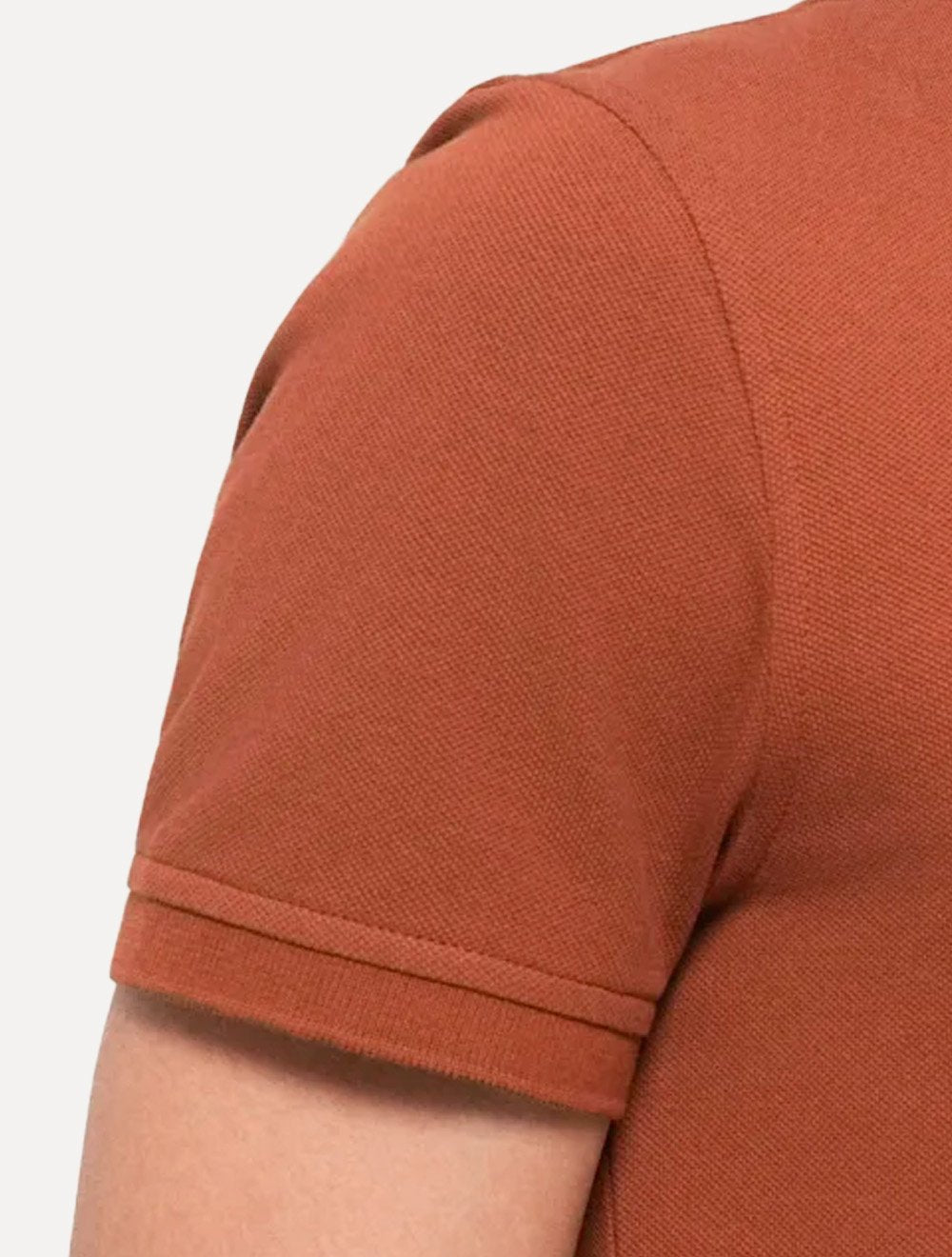 Polo Tommy Hilfiger Masculina Slim Piquet 1985 Laranja Escuro