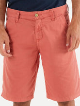 Bermuda King & Joe Masculina Slim Sarja Tinturada Vermelho Coral