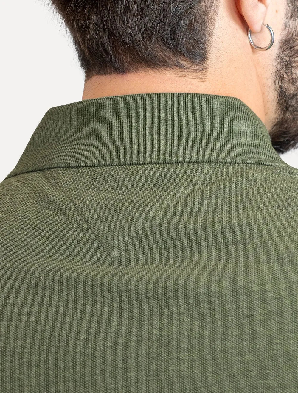 Polo Tommy Hilfiger Masculina Regular Piquet 1985 Verde Oliva