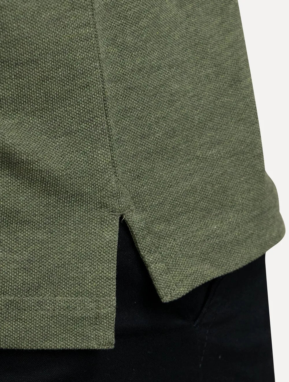 Polo Tommy Hilfiger Masculina Regular Piquet 1985 Verde Oliva