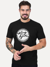 Camiseta King & Joe Masculina Circle Cracked Preto