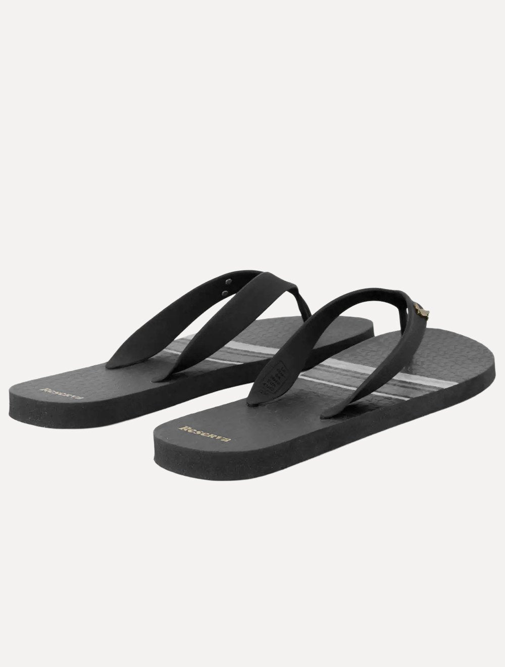 Chinelo Reserva Masculino Watercolor Stripe Preto
