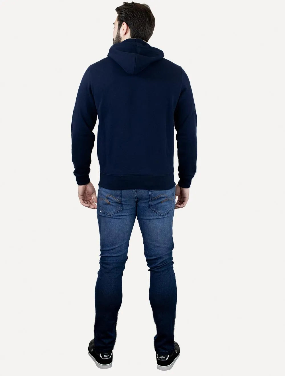 Moletom Lacoste Masculino Sportwear Hoodie Logo Cotton Azul Marinho