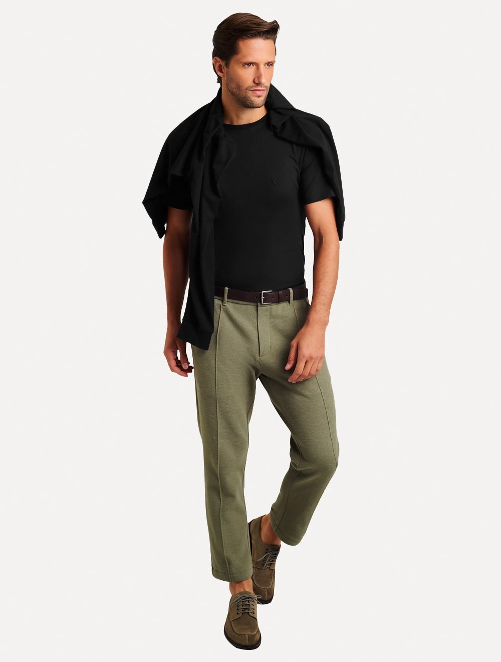 Camiseta Reserva Masculina Super Slim C-Neck Preta