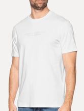 Camiseta Armani Exchange Masculina Milano New York Frontal Logo Branca