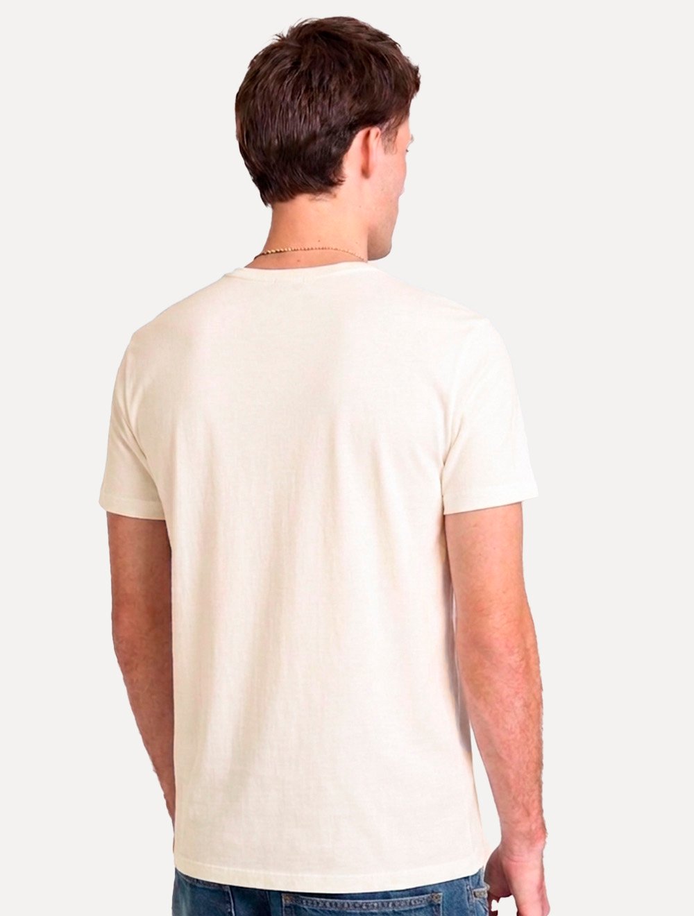 Camiseta John John Masculina Slim Fit Downtown Off White