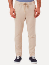 Calça Original Penguin Masculina Relax Sport Linho Lisa Areia Mescla