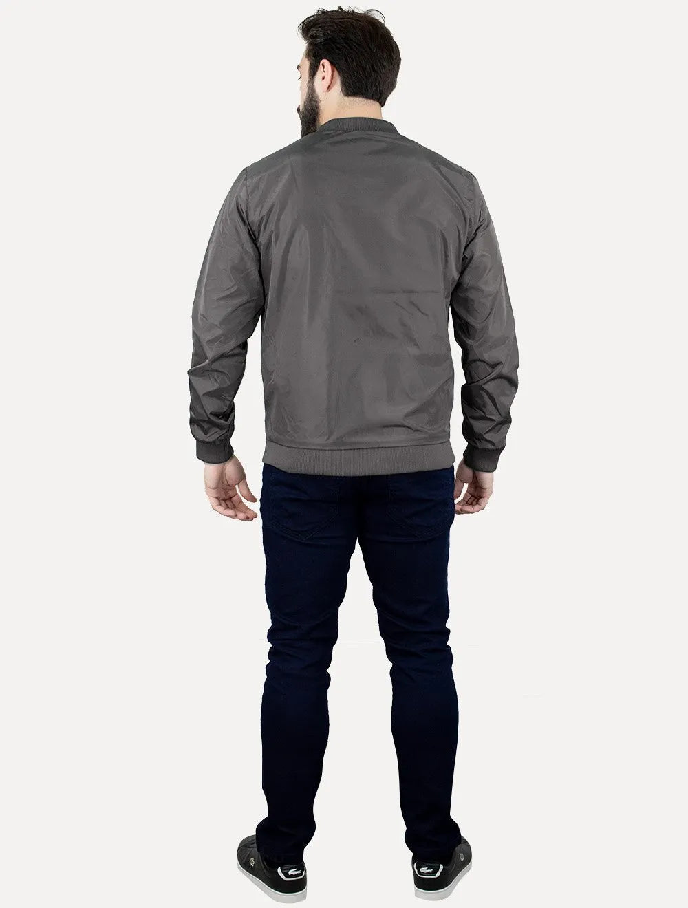 Jaqueta Ellus Masculina Nylon Light Bomber Pocket Grafite