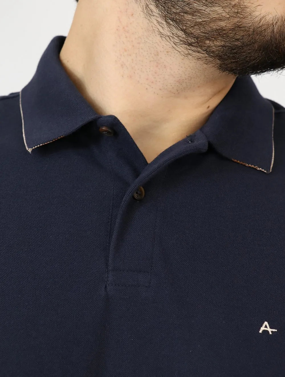 Polo Aramis Masculina Piquet Inner Frieze Azul Marinho