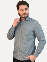 Camisa Dudalina Masculina Slim Fit Superfine Cotton Striped Azul Marinho