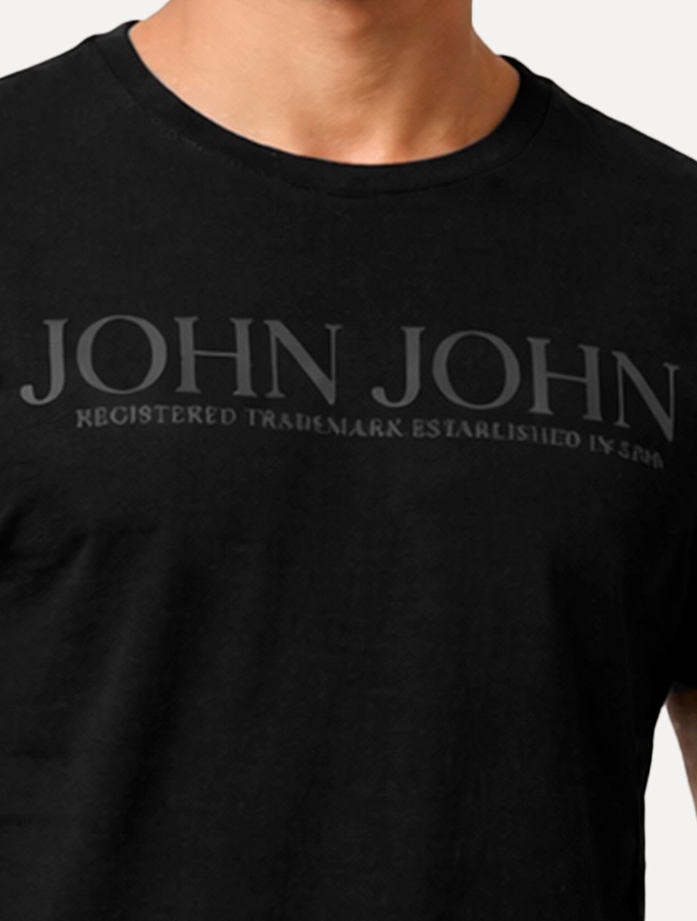 Camiseta John John Masculina Slim Fit Standard Preta