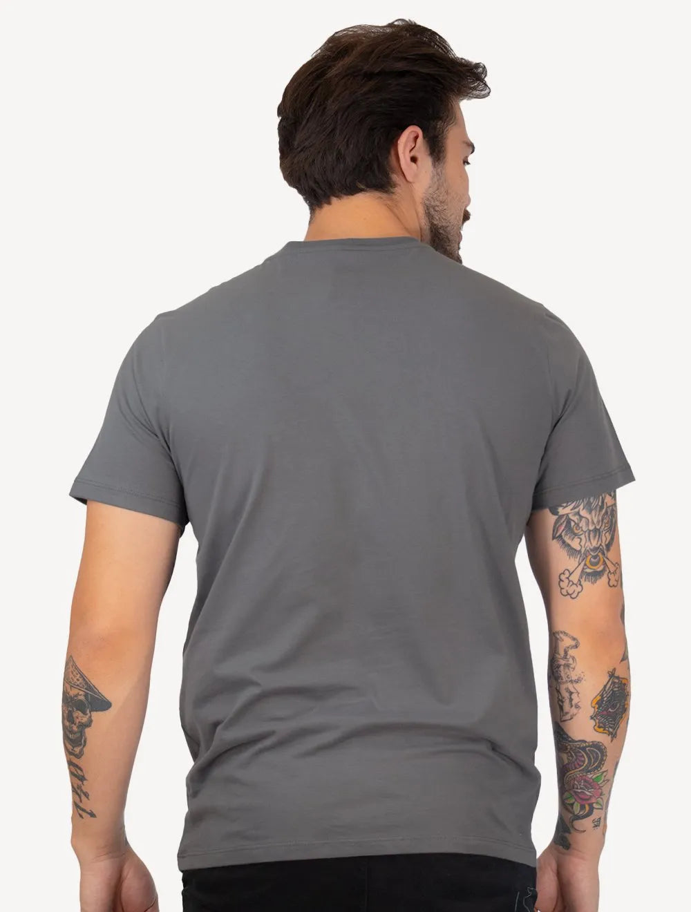 Camiseta Columbia Masculina Regular Logo Branded Shadow Cinza Escuro