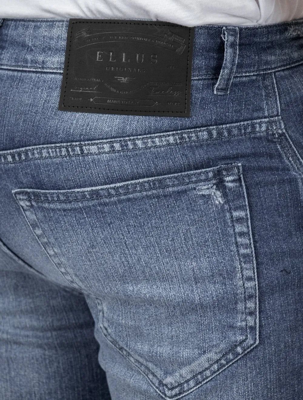 Bermuda Ellus Jeans Masculina Denim Elastic II Classic Azul Médio