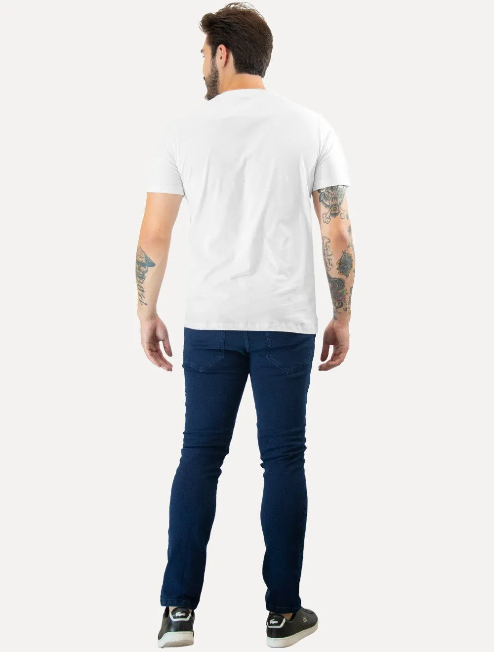 Camiseta Guess Masculina Triângulo Los Angeles Relevo Peito Branca