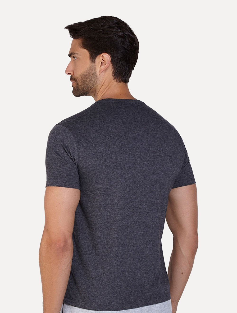 Camiseta Dudalina Masculina Sobretin Melange Chumbo Mescla