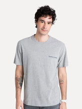 Camiseta Tommy Jeans Masculina Classic Linear Chest Cinza Mescla
