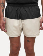 Short Osklen Masculino Beachwear Bicolor Off White Preto