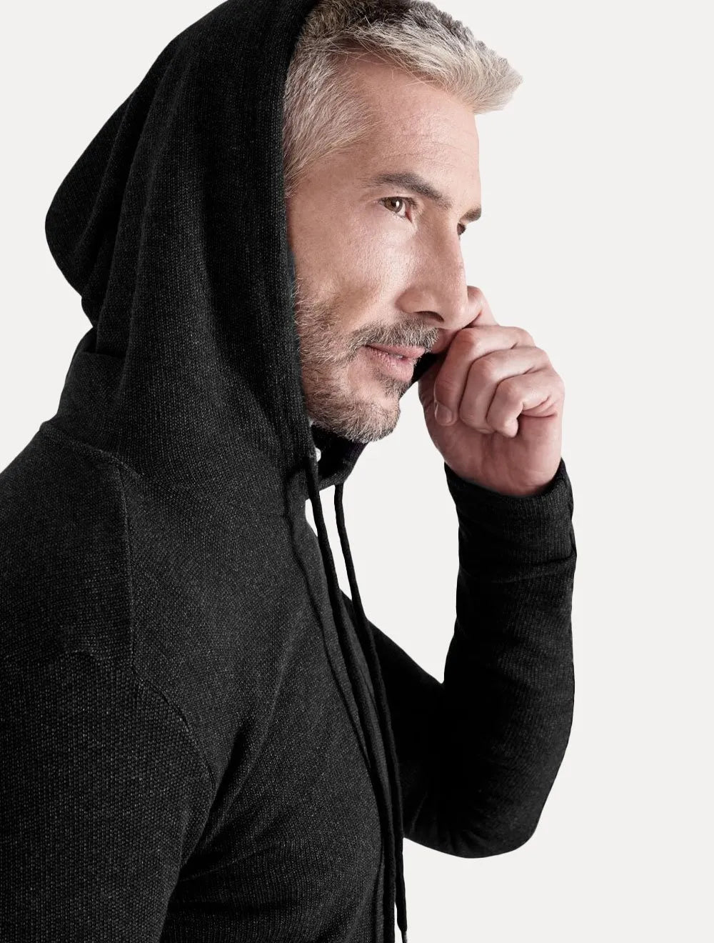 Casaco Reserva Masculino Moletinho Hoodie Capuz Preto Mescla